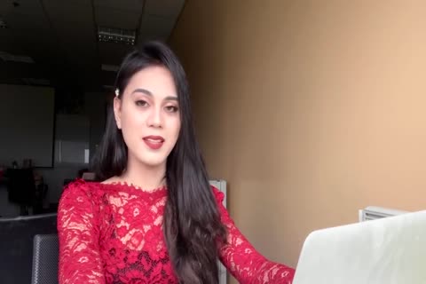 Mel Cross - Little Red costume Life As A Crossdresser Ladyboy